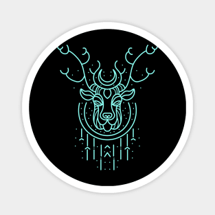 neon deer Magnet